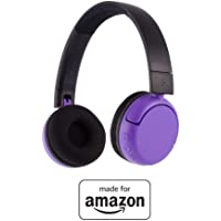 BuddyPhones PopTime- nuevos auriculares con Bluetooth Made for Amazon- morado- para edades de 8 a 15 años